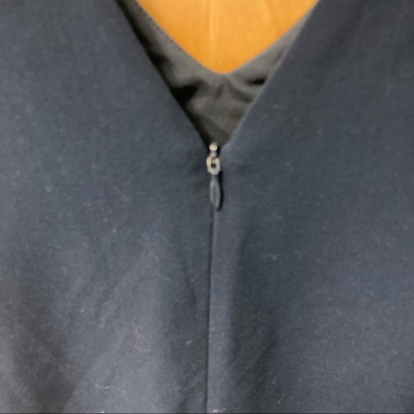 𝅺OAK + FORT Sz XS Navy Jumpsuit With Front & Back Pocket Straight Leg Oversized - Picture 8 of 8